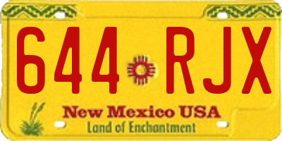 NM license plate 644RJX
