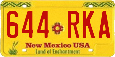 NM license plate 644RKA