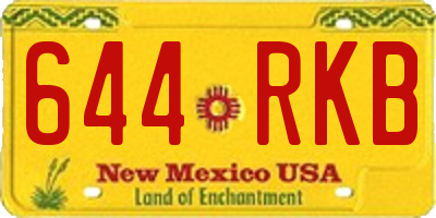 NM license plate 644RKB