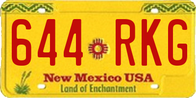 NM license plate 644RKG
