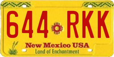 NM license plate 644RKK