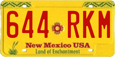 NM license plate 644RKM