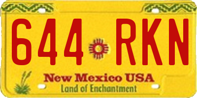 NM license plate 644RKN