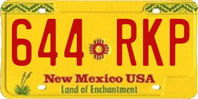 NM license plate 644RKP
