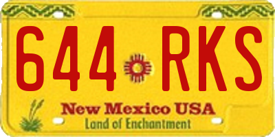 NM license plate 644RKS