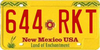 NM license plate 644RKT