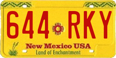 NM license plate 644RKY