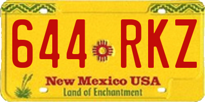 NM license plate 644RKZ