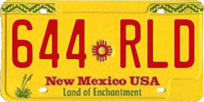 NM license plate 644RLD