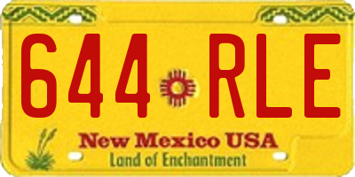 NM license plate 644RLE