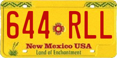 NM license plate 644RLL