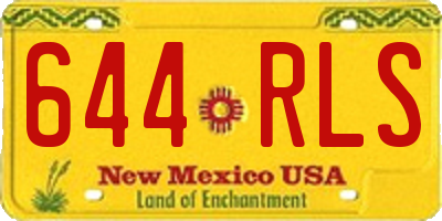 NM license plate 644RLS