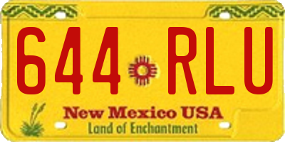 NM license plate 644RLU