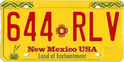 NM license plate 644RLV