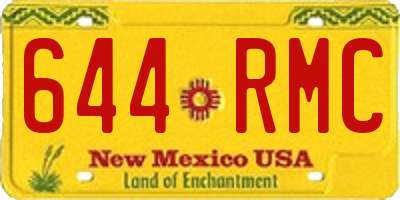 NM license plate 644RMC