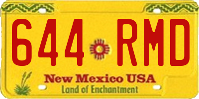 NM license plate 644RMD