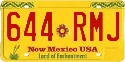 NM license plate 644RMJ