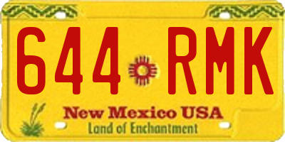 NM license plate 644RMK