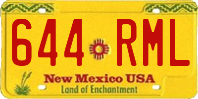 NM license plate 644RML