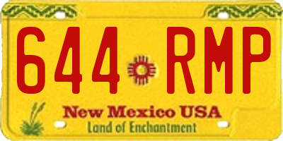 NM license plate 644RMP