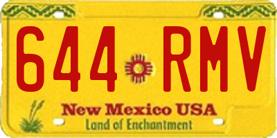 NM license plate 644RMV
