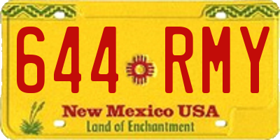 NM license plate 644RMY