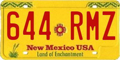 NM license plate 644RMZ