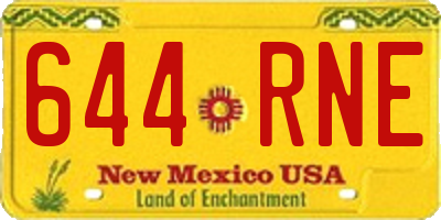 NM license plate 644RNE