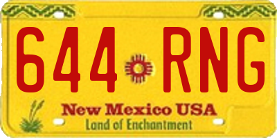 NM license plate 644RNG