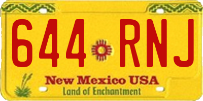 NM license plate 644RNJ