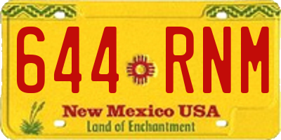 NM license plate 644RNM