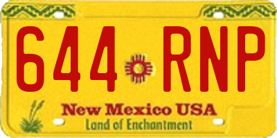NM license plate 644RNP