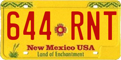NM license plate 644RNT