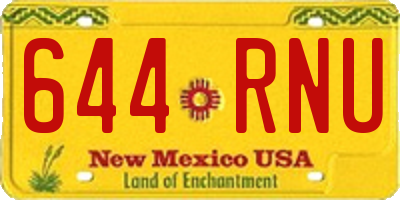 NM license plate 644RNU