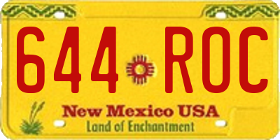 NM license plate 644ROC