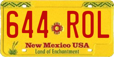 NM license plate 644ROL