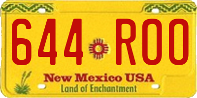 NM license plate 644ROO