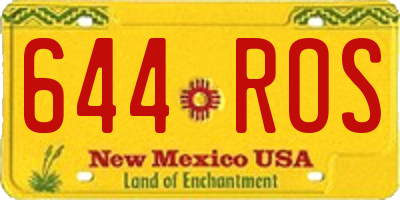 NM license plate 644ROS