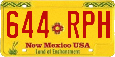 NM license plate 644RPH