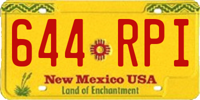 NM license plate 644RPI