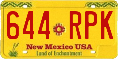 NM license plate 644RPK