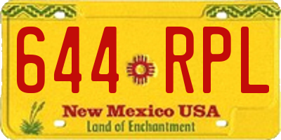 NM license plate 644RPL