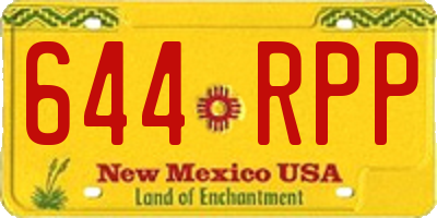 NM license plate 644RPP