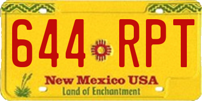 NM license plate 644RPT