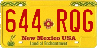 NM license plate 644RQG
