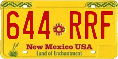 NM license plate 644RRF
