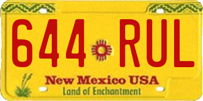 NM license plate 644RUL