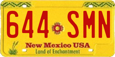 NM license plate 644SMN