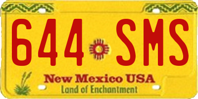 NM license plate 644SMS