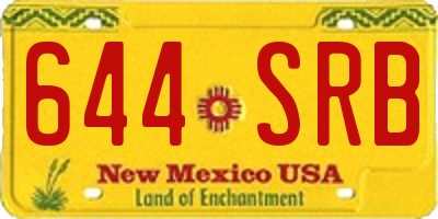 NM license plate 644SRB
